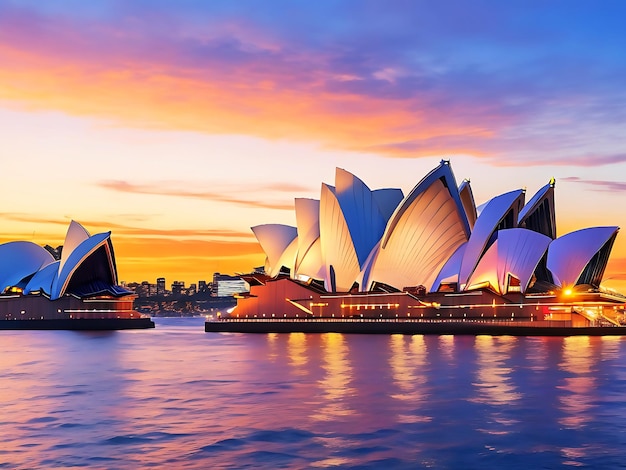 Opéra de Sydney au lever du soleil ai généré