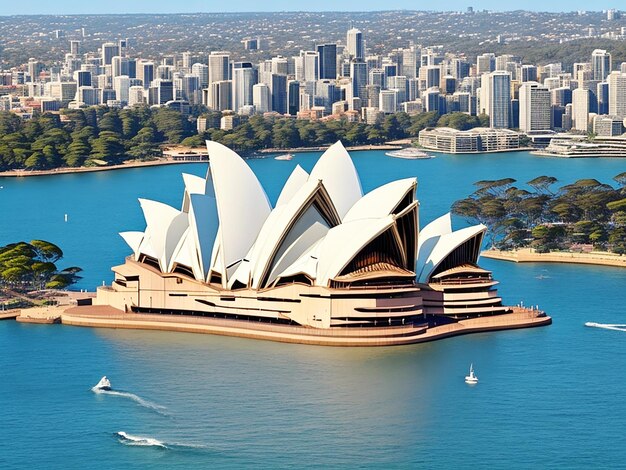 L'opéra de Sydney est situé dans le port de Sydney