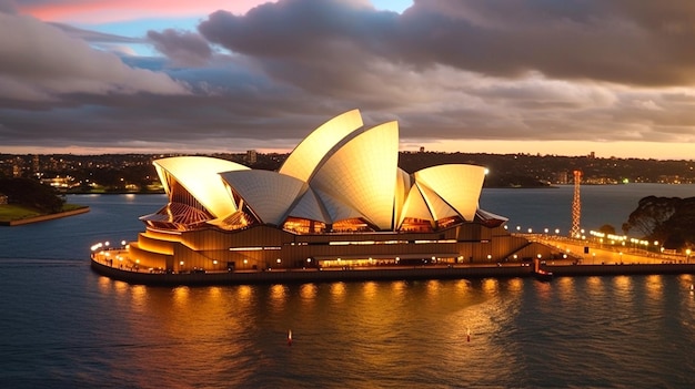 l'opéra de Sydney est vu depuis l'eau