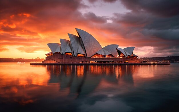 l'opéra de Sydney est vu depuis l'eau