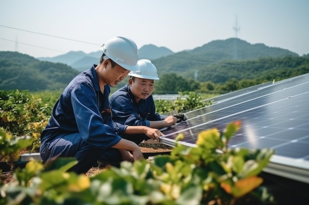 opération et maintenance dans une centrale solaire