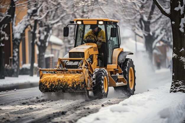 Opération professionnelle de planche à froid en zone urbaine