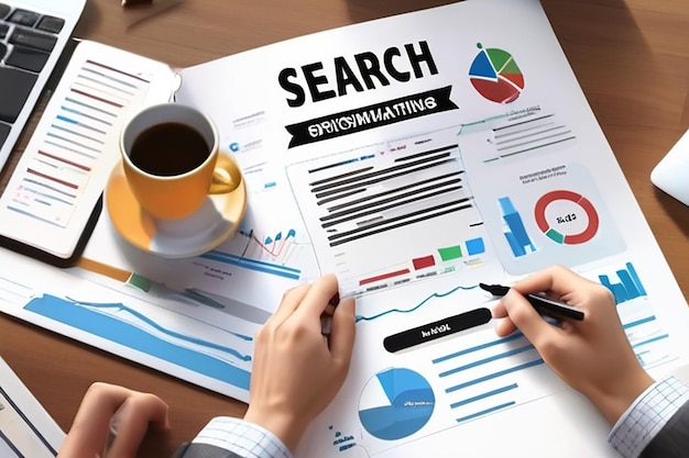 Optimisation des moteurs de recherche SEO Concept d'affaires et de marketing numérique