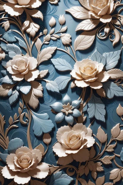 Opulence florale Un modèle sans couture de luxe d'élégance et de délicatesse