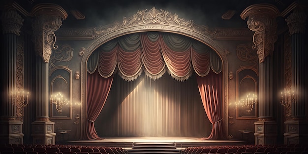 Opulent Theatre Stage AI générative