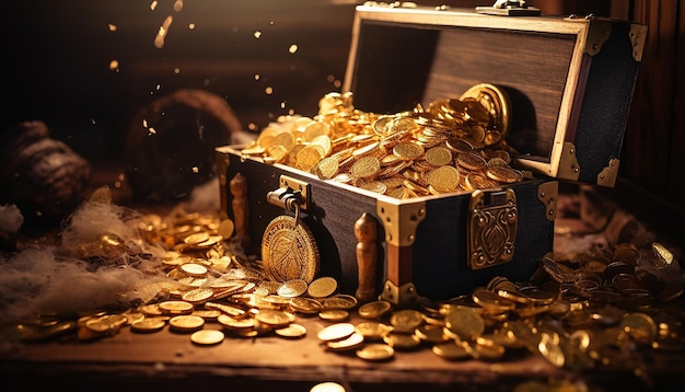 L'or déversé du coffre au trésor