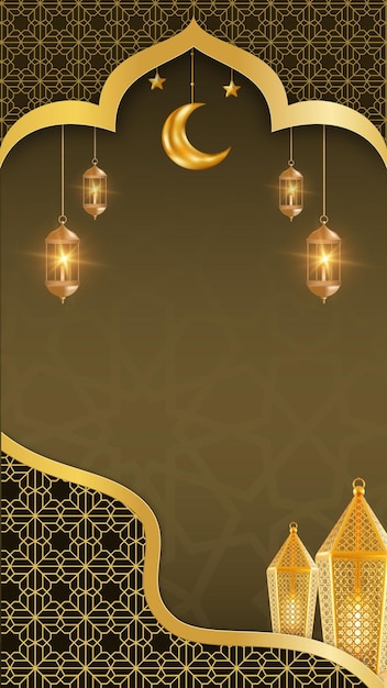 Or et noir élégant Eid Mubarak histoire Instagram 1