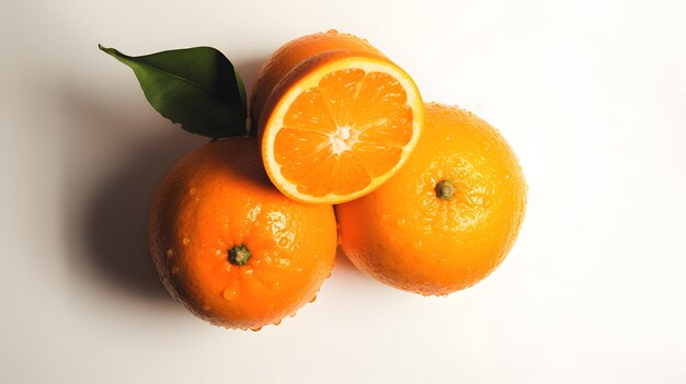 Orange d'agrumes frais contre le blanc