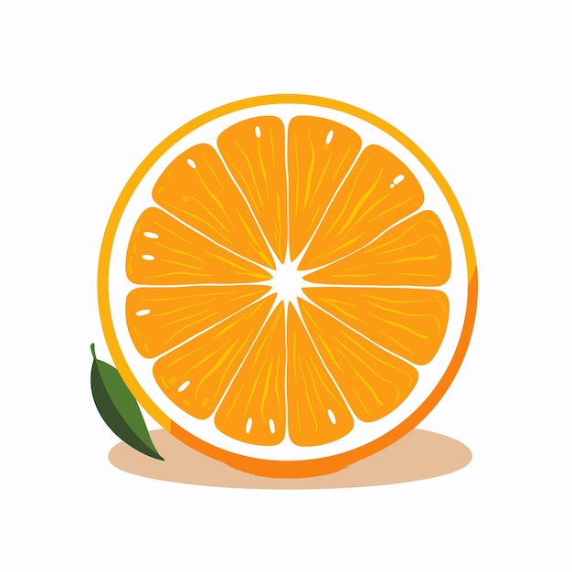 Une orange avec un citron et une feuille verte.