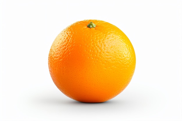 une orange est affichée sur un fond blanc