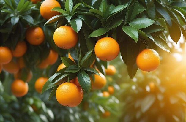 orange avec des fruits IA générative