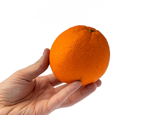 Orange isolé. Concept de fruits frais