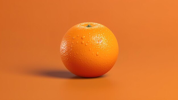 Orange isolé sur fond blanc Ai générative