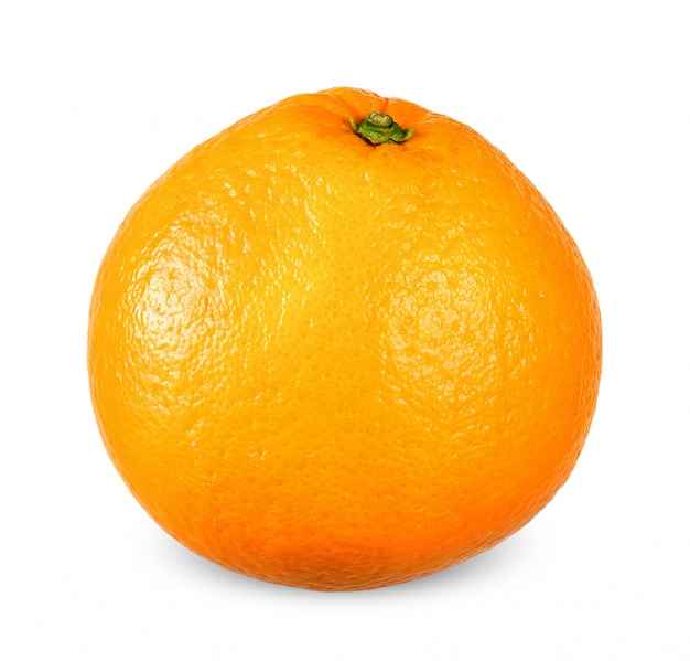 Orange isolé sur un tracé de détourage blanc