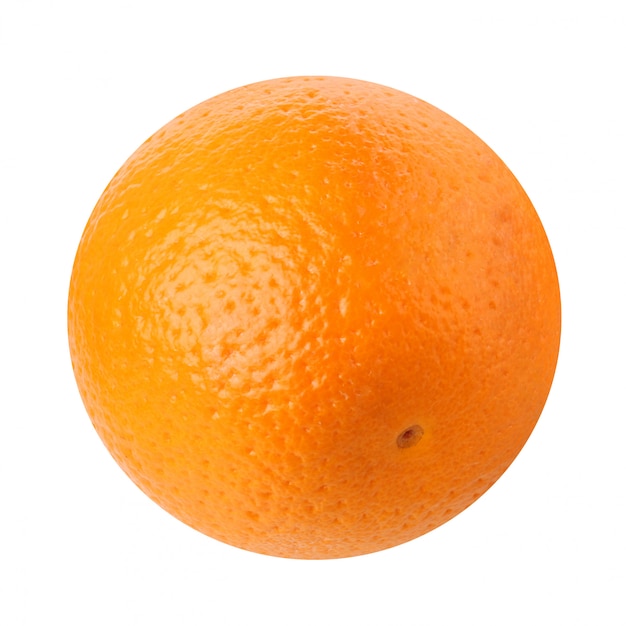 Une orange isolée.