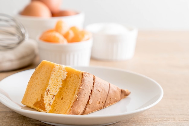 Orange en mousseline de soie gâteau