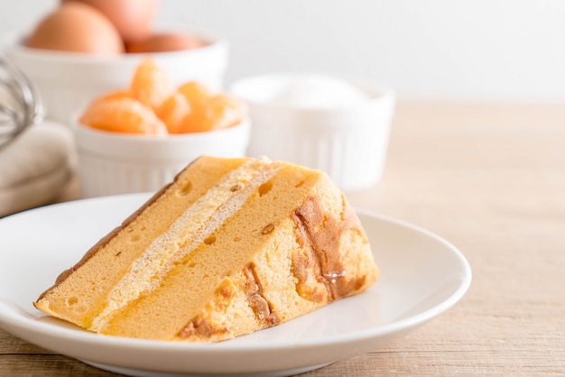 Orange en mousseline de soie gâteau