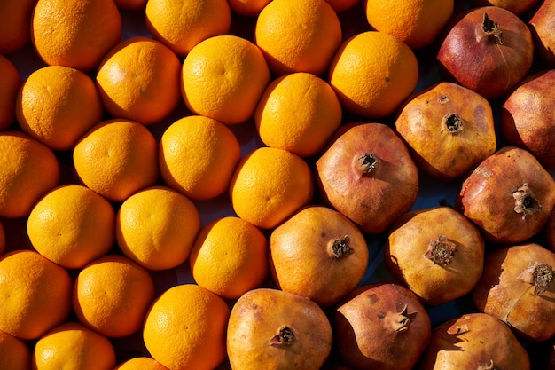 Orange et pomegranete