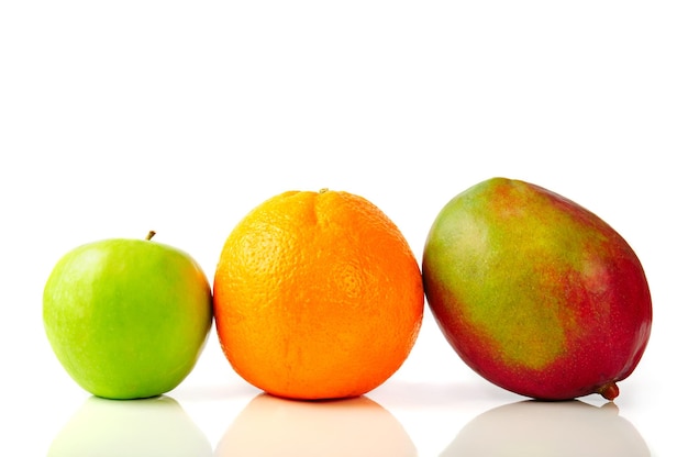 Orange pomme verte et mangue