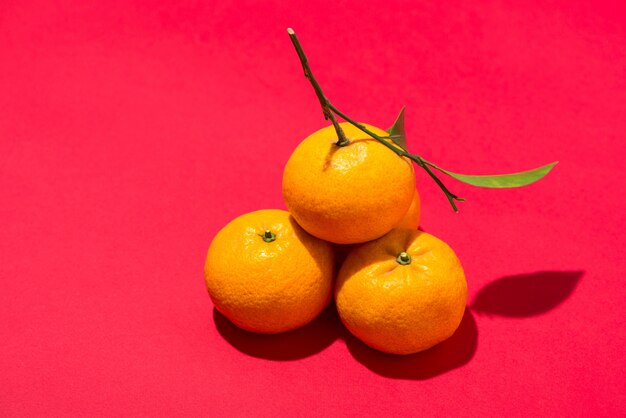 Orange pour le nouvel an chinois lunaire. Concept de vacances du Têt.