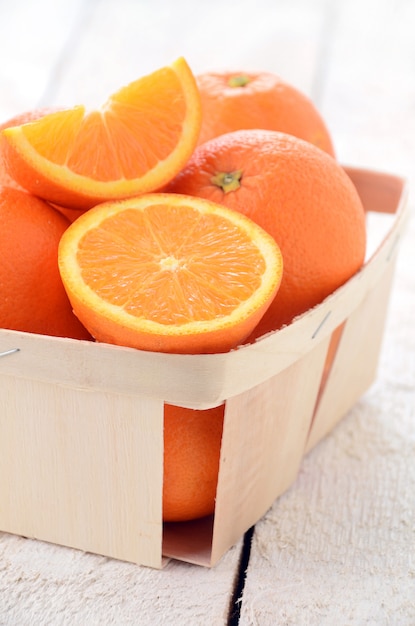 Oranges dans le panier