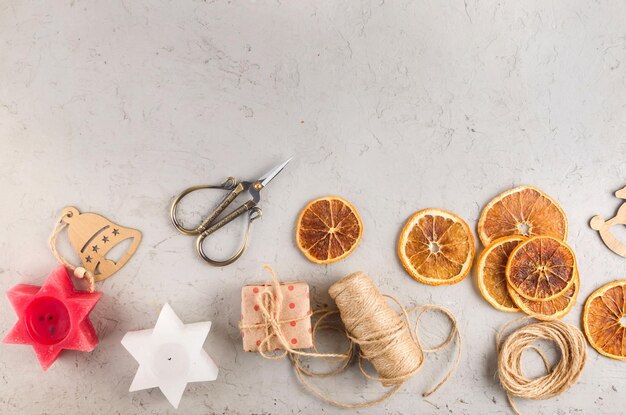 Oranges sèches pour les décorations de Noël