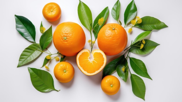 Oranges sur tableau blanc