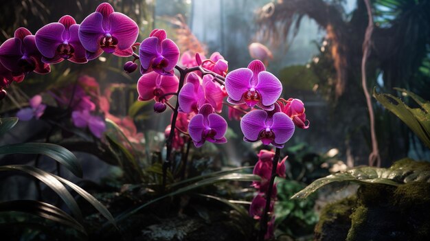 L'orchidée dans une forêt tropicale