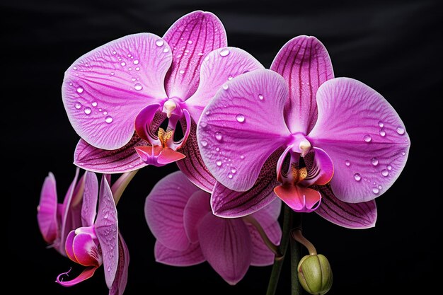 Orchidée fleur rose botanique Générer Ai