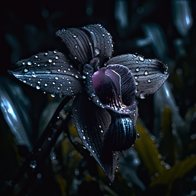 orchidée noire ai générative