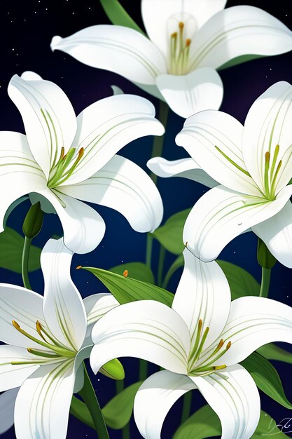 Orchidées blanches photographie HD fleurs papier peint fond illustration matériel de conception