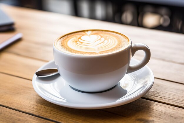 Un ordinateur de bureau avec une tasse de café à côté