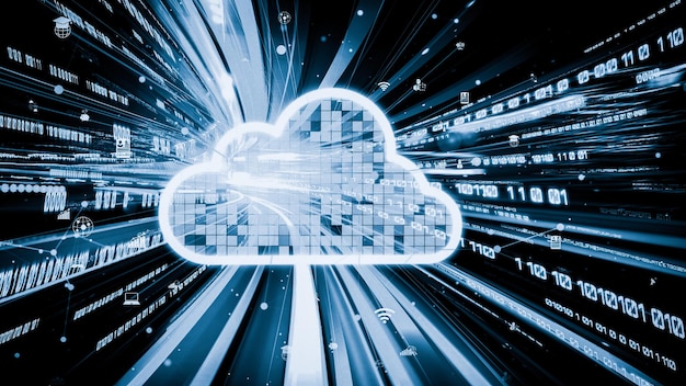 Ordinateur cloud et stockage de données en ligne avec logiciel de partage intelligent tacite