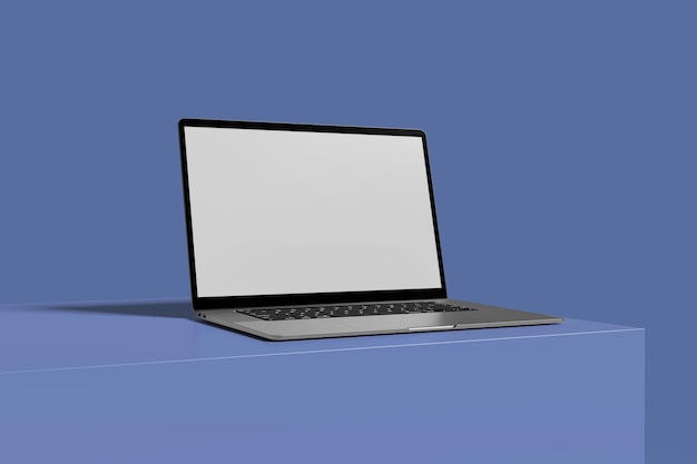 un ordinateur portable avec un écran blanc qui dit l'écran