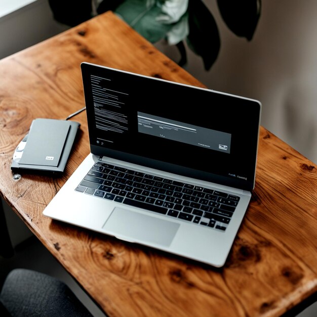 Un ordinateur portable sur une table