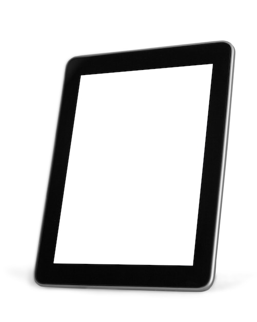 Ordinateur tablette sur fond blanc