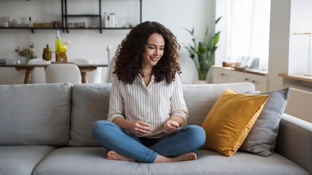 Un oreiller confortable sur le canapé