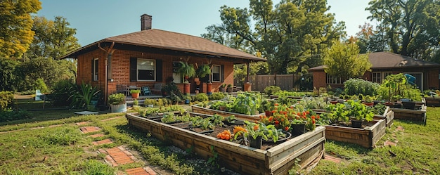 Organiser un projet de jardinage dans le quartier où l'arrière-plan