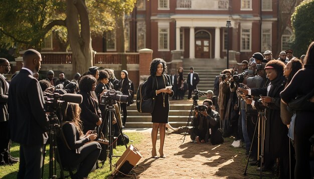 Photo organiser une séance photo dans un collège ou une université historiquement noire hbcu capturant la fierté