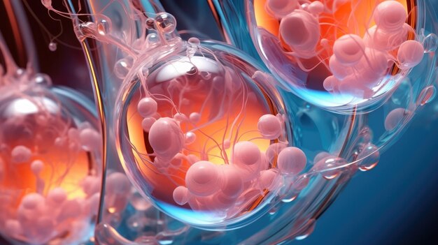 Organisme humain cellule photo macro de l'embryon humain Fertilisation in vitro et recherche sur la fertilité