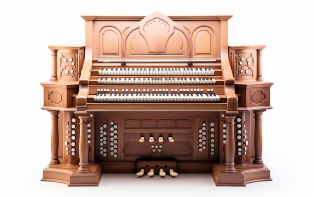 Orgue en bois sur la table