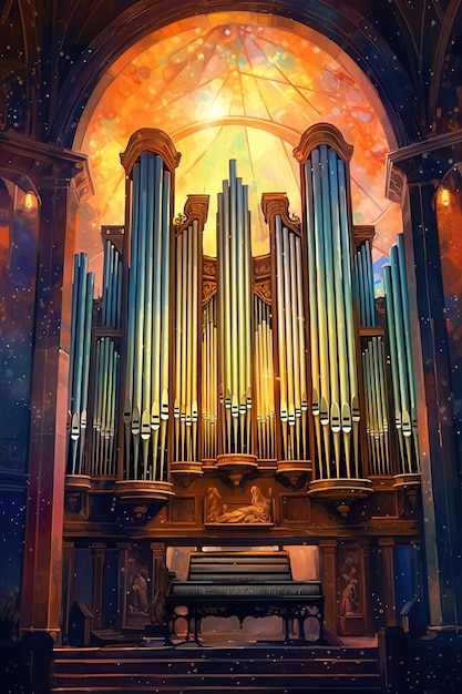 Photo un orgue d'église dans une cathédrale