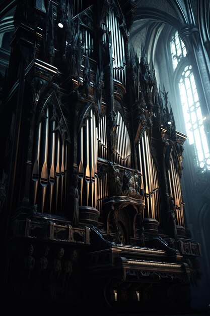 Photo un orgue d'église dans une cathédrale