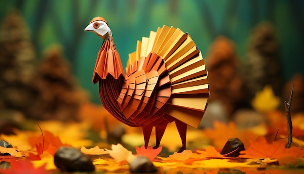 origami de concept de Thanksgiving