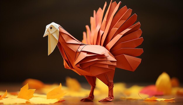 Photo origami de concept de thanksgiving