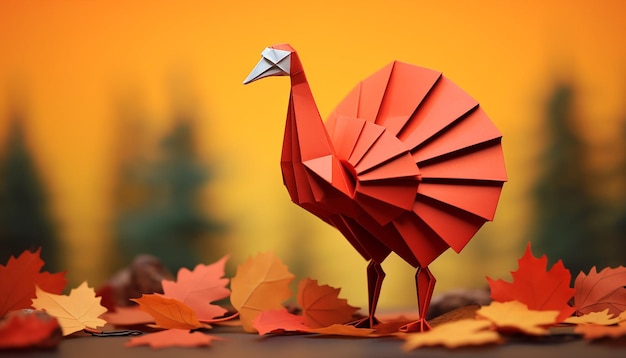 origami de concept de Thanksgiving