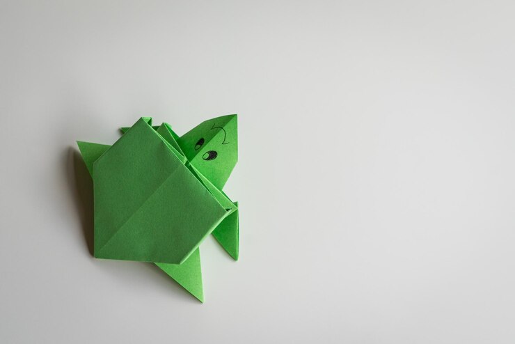 Origami tortue de mer verte