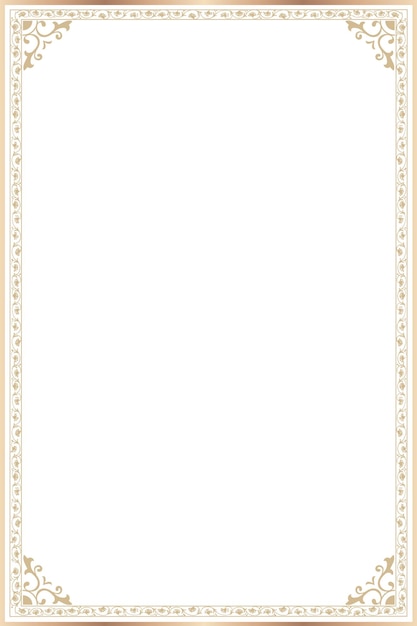 Ornement de cadre png d'or vintage à fond transparent