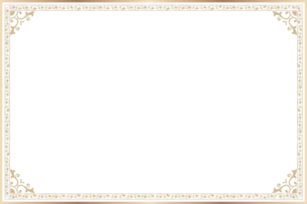 Ornement de cadre png d'or vintage à fond transparent