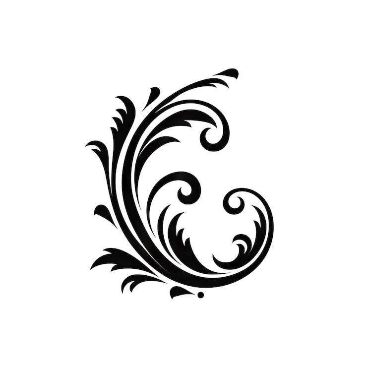 Photo ornement de cadre victorien baroque bordure florale décoration baroque élément icône jumelle filigree élément florissant illustration générative ai